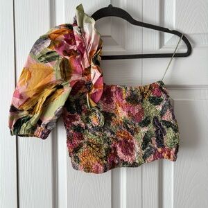 Zara Multicolor Textured Blouse